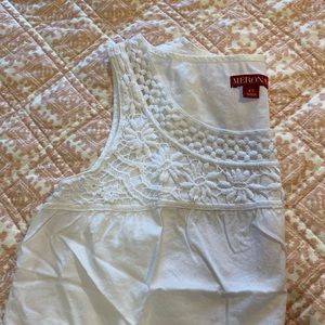 Merona white lace top XS